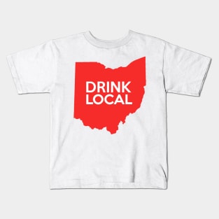 Ohio Drink Local OH Red Kids T-Shirt